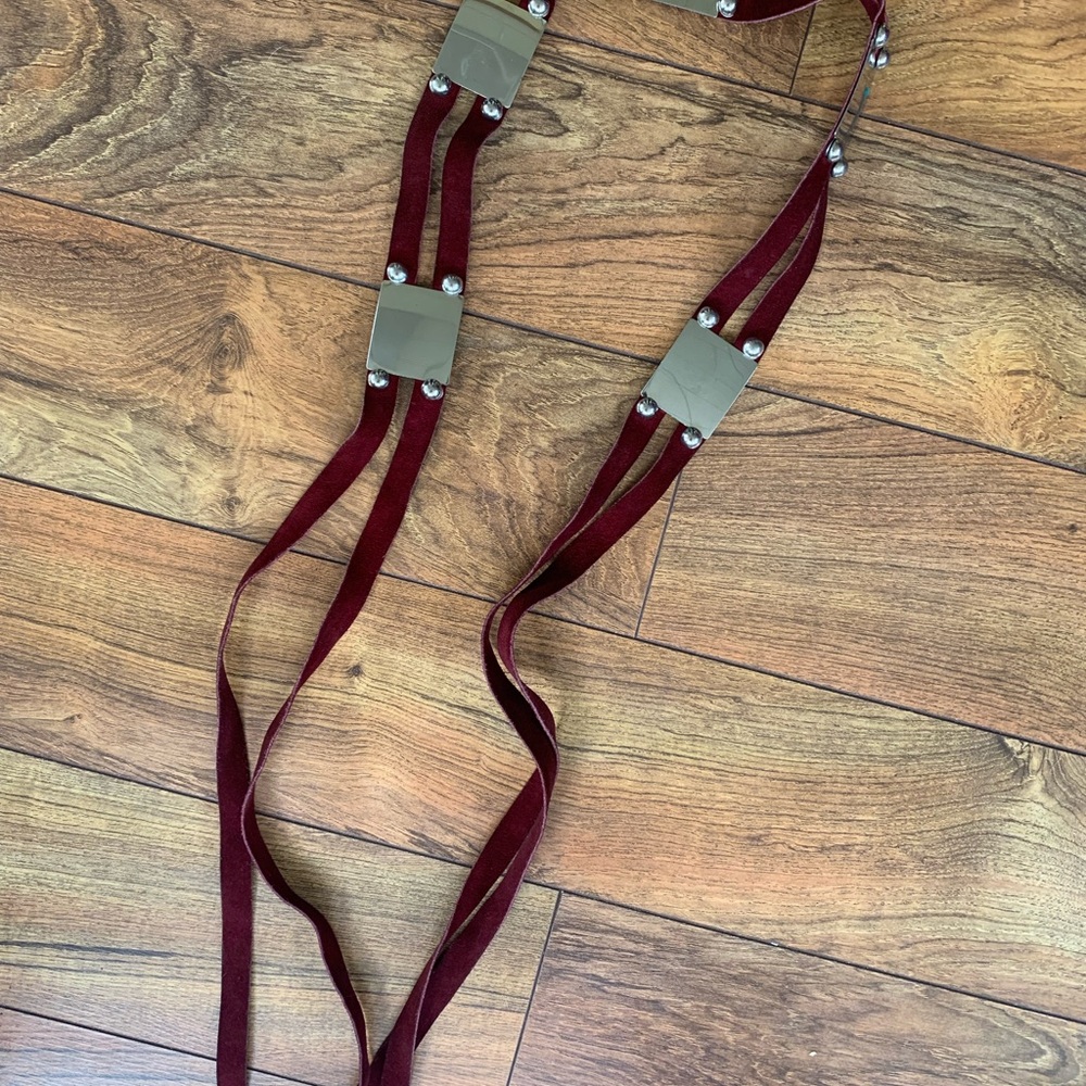 Vintage Burgundy Belt
